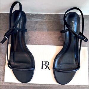 Banana Republic Black Strappy Heels